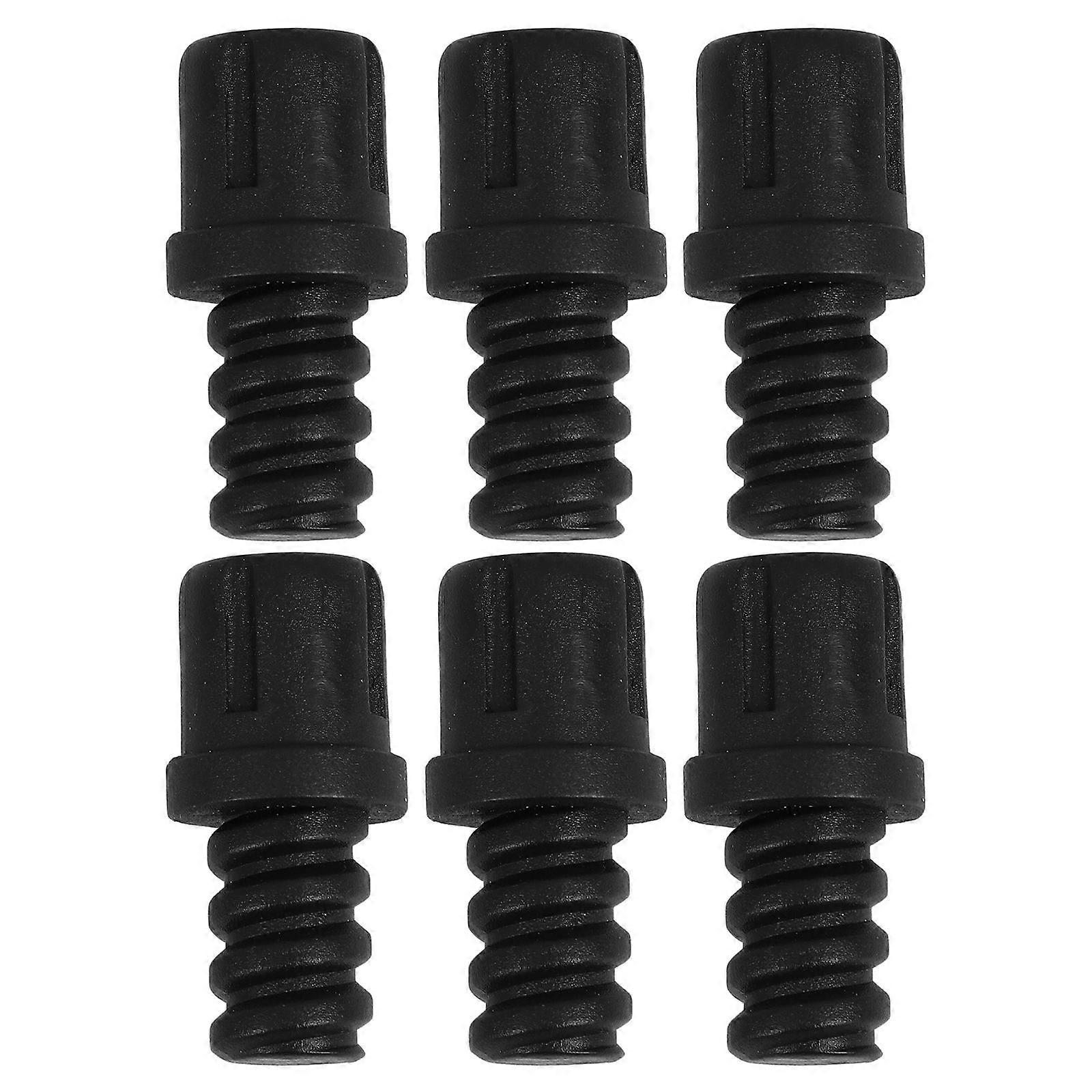 6pcs Threaded Tip Brush Handle Adapter Kit for Toilet Brush Supplies, Durable Replacement Connector for Efficient Cleaning, Compatible with Standard