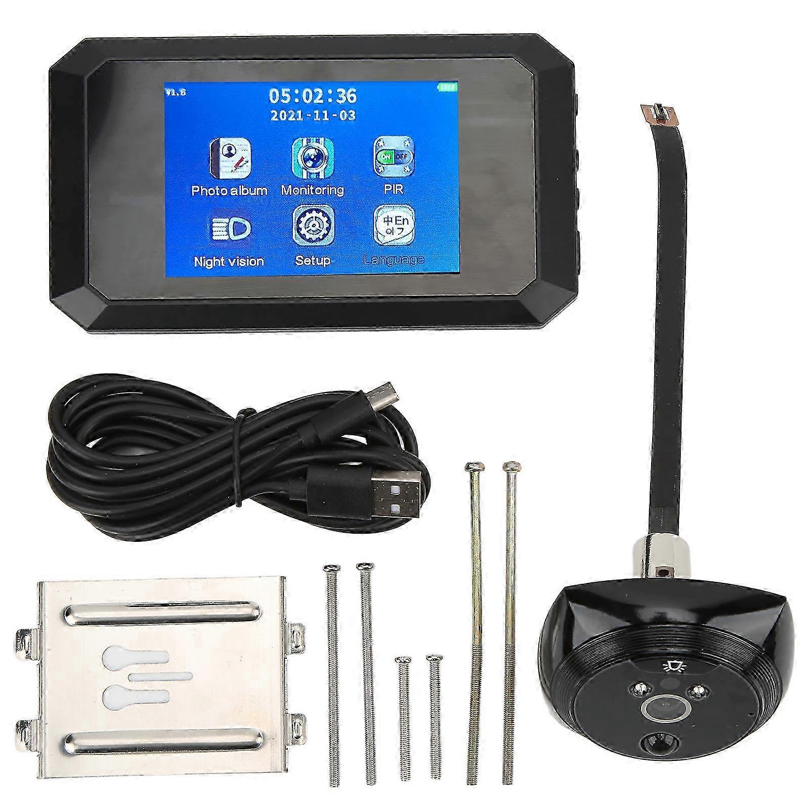 3.97in Digital Doorbell Viewer with Motion Detection and Night Vision for Home Safety