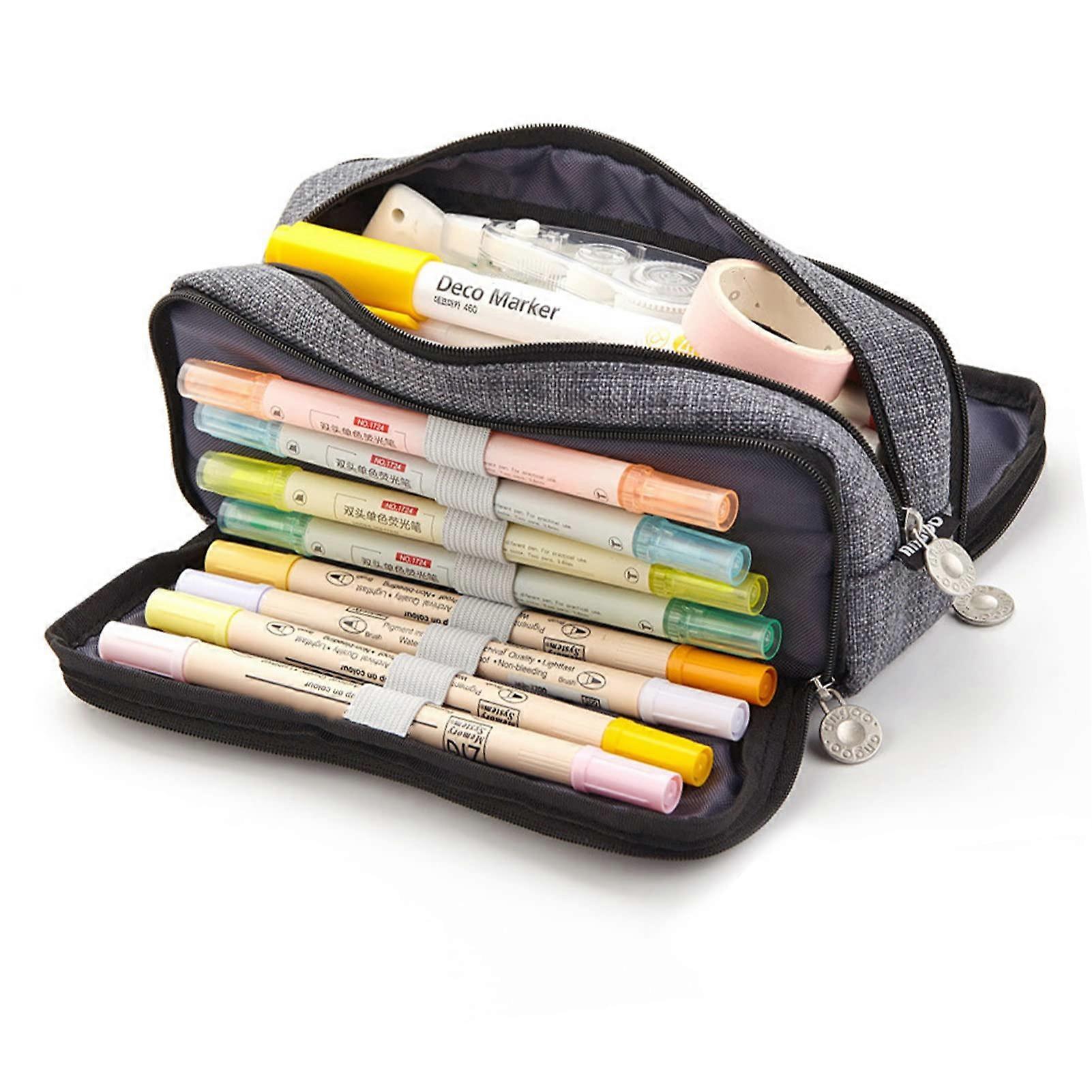 Doubleopening window pencil case, largecapacity school folder for students left right side (Type 5)