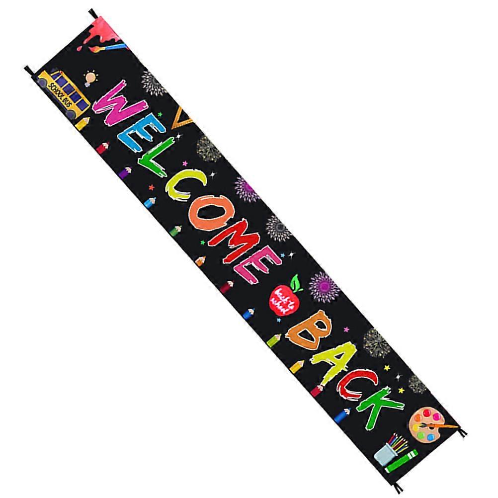 Back To School Photo Prop Welcome Back Banner Classroom Scene Layout Rectangular 180x30cm 1 Pc
