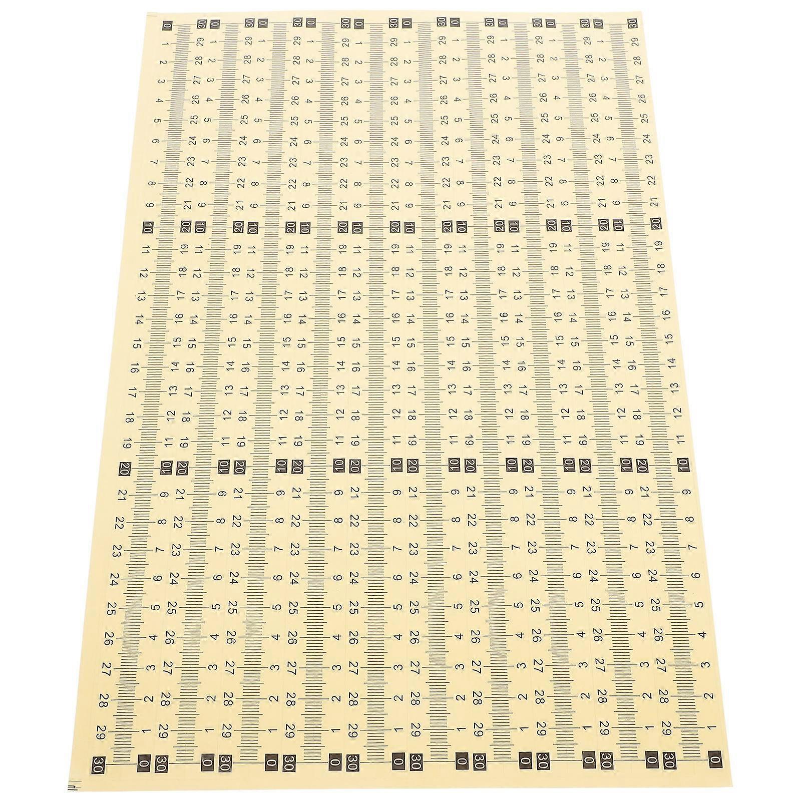 Self Adhesive Measure Tape Sticker Ruler Measuring Tool Stickers Rectangular Shape 20Set