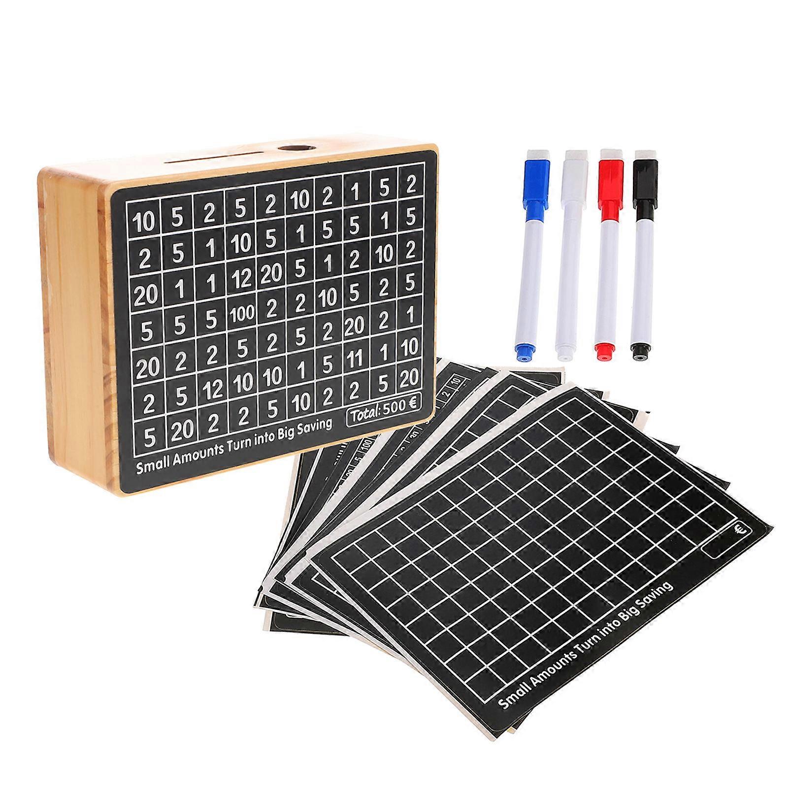 Counting Money Box Wood Creative Design Home Use Pig Shape Savings Tool 1 Set