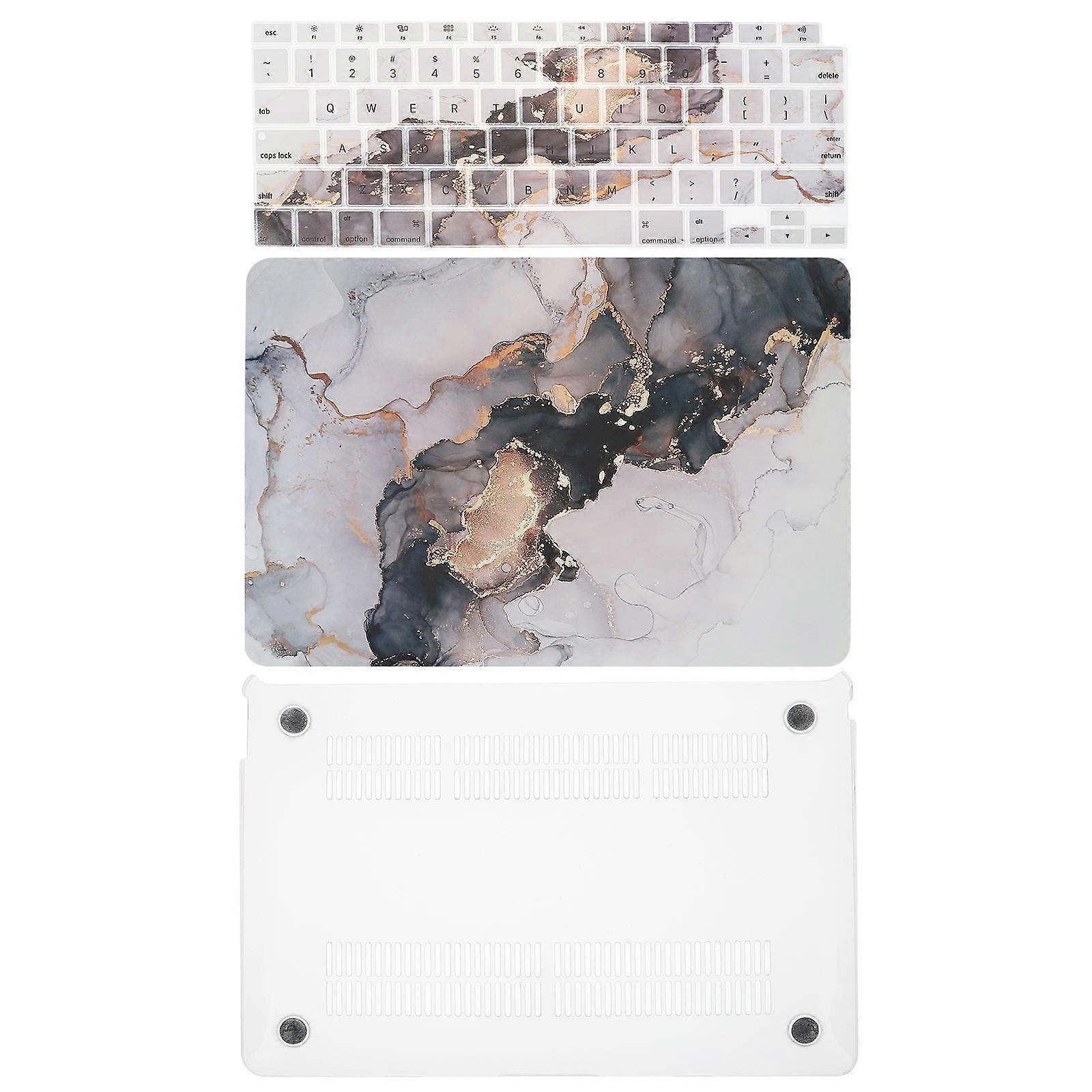 Marble Laptop Shell and Keyboard Cover Set for Air – Heat Dissipating, Slip, Drop, and Stain Resistant Protection
