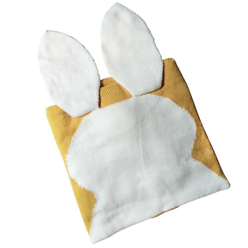 Cartoon Animal Blanket Super Soft Bunny Pattern Blanket for Kids Reading 70cm x 108cm Protect from Cold in Air-Conditioned Room 1Pcs