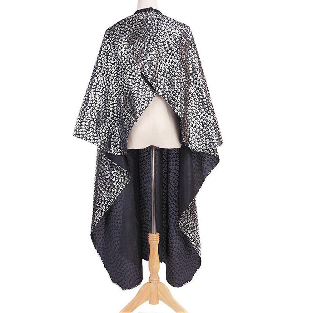 صالون حلاق كيب تصفيف الشعر ثوب غير عصا حماية الشعر تصميم بسيط 160x145 سم أسود بوليستر 1 قطعة