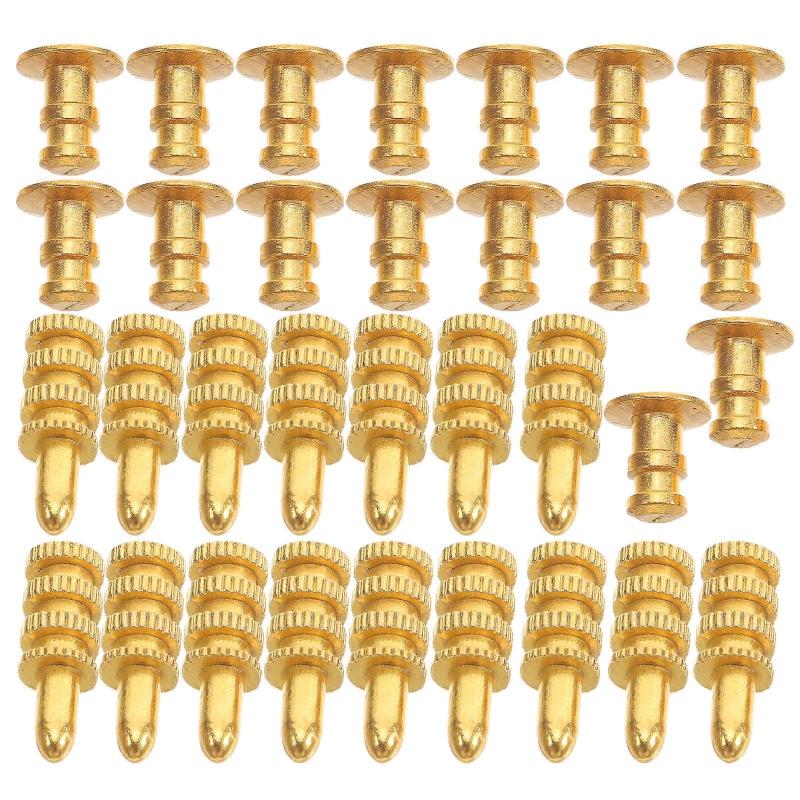 Dowel Pin Connectors Furniture Assembly For Bookcase And Cabinet Zinc Alloy 24Pcs