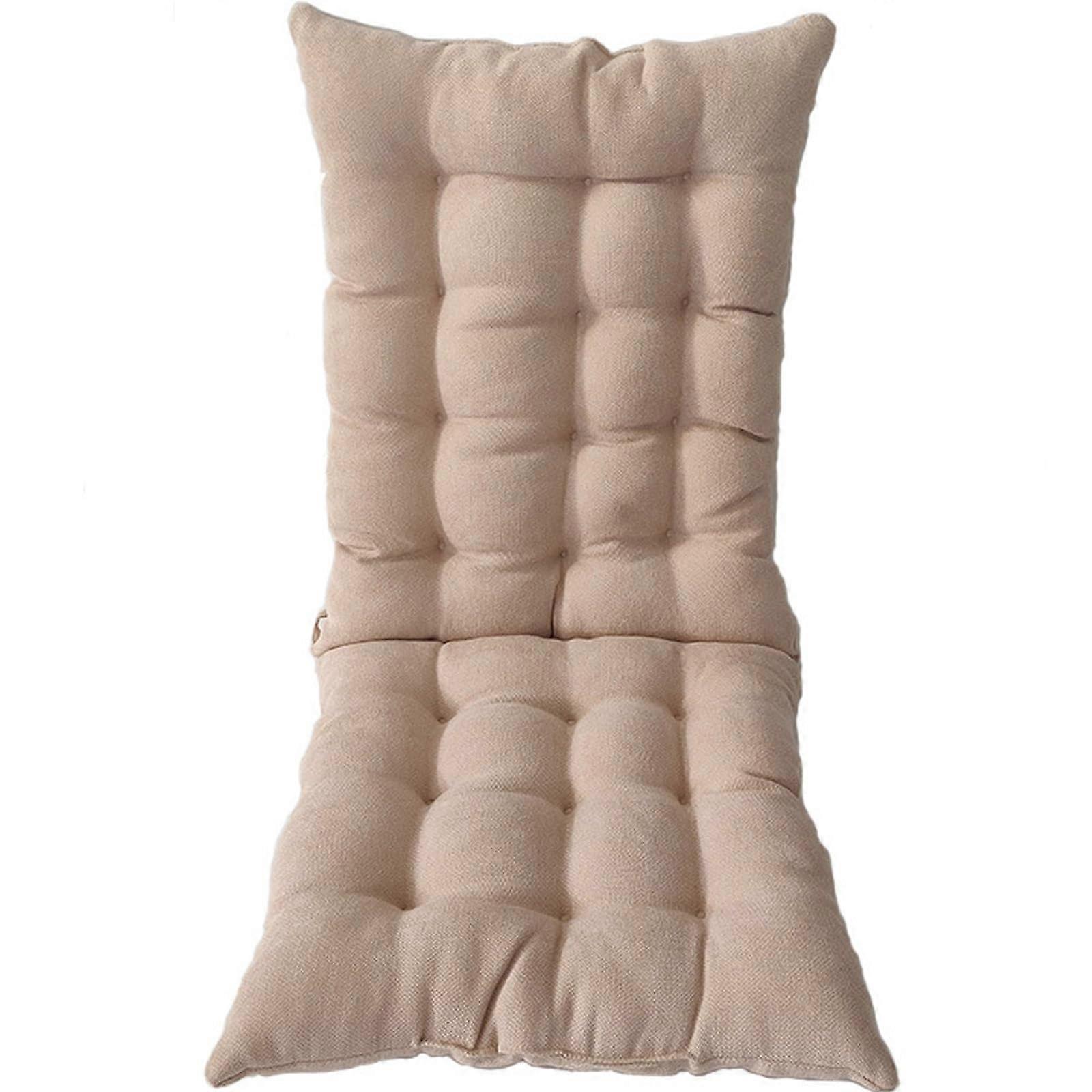 Non-Slip Rocking Chair Cushion 95 x 40 x 8 cm, High-Back Seat Cushion with Ties for Garden Furniture, Beige