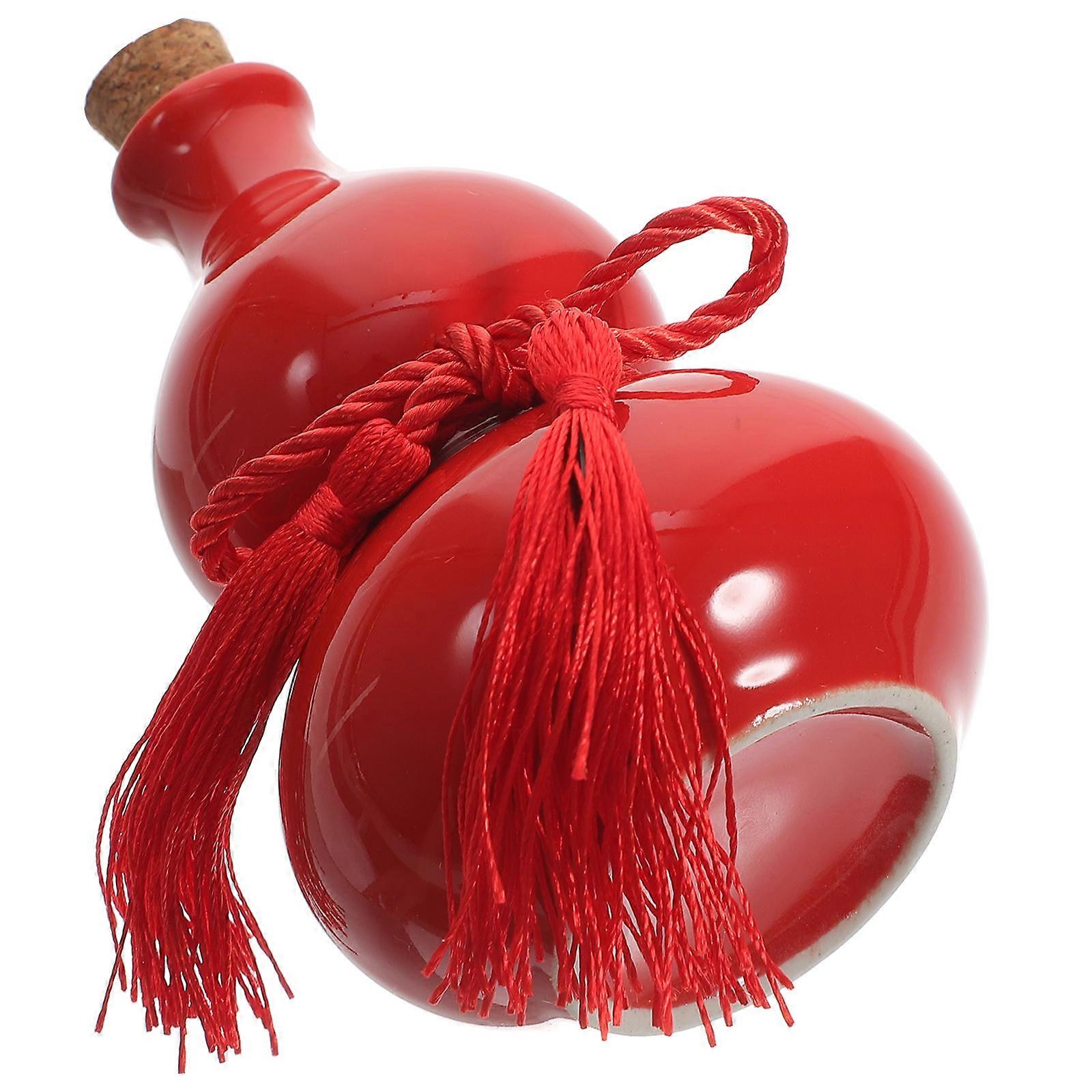 Gourd Bottles Gourd For Special Drinking Events Red Ceramic 1Pcs