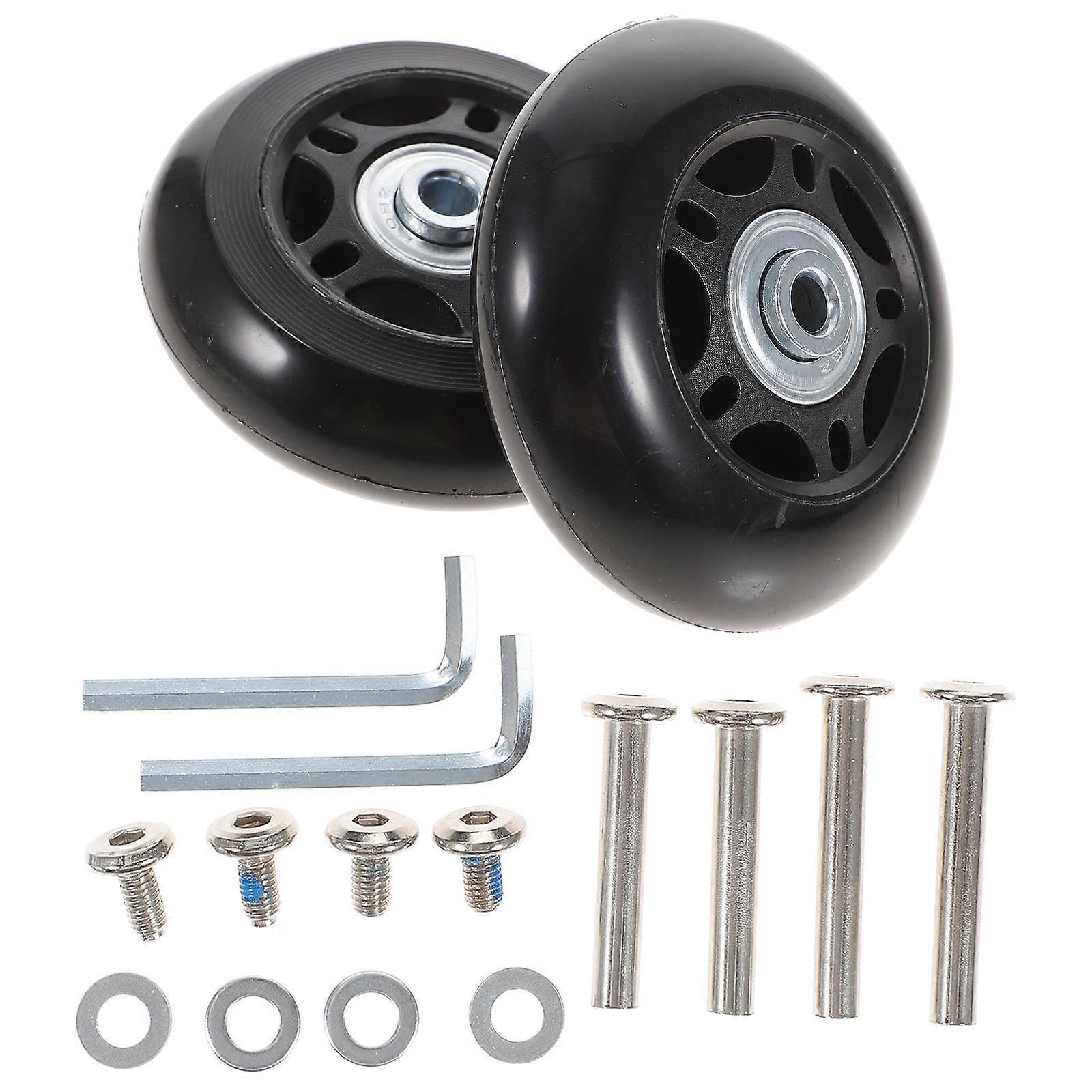 Luggage Caster Wheels Replacement 7X7CM Flexible Rotation 1Set