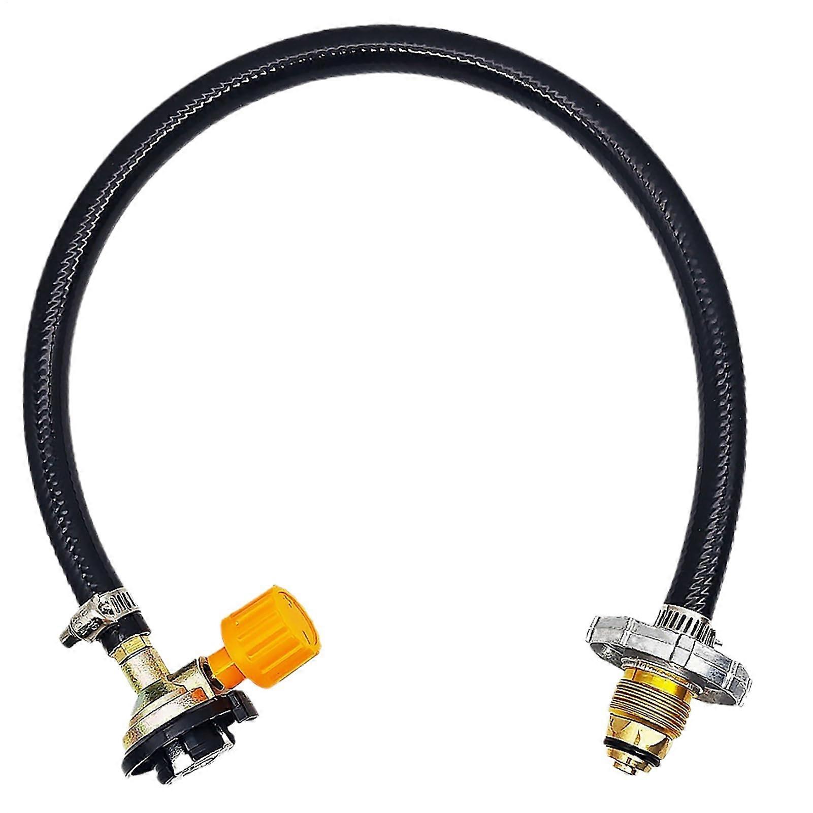 Filling Adapter Refill Hose Extension With On/Off Valve, High-Pressure Connection For Grill Cylinders & Camping Bottles