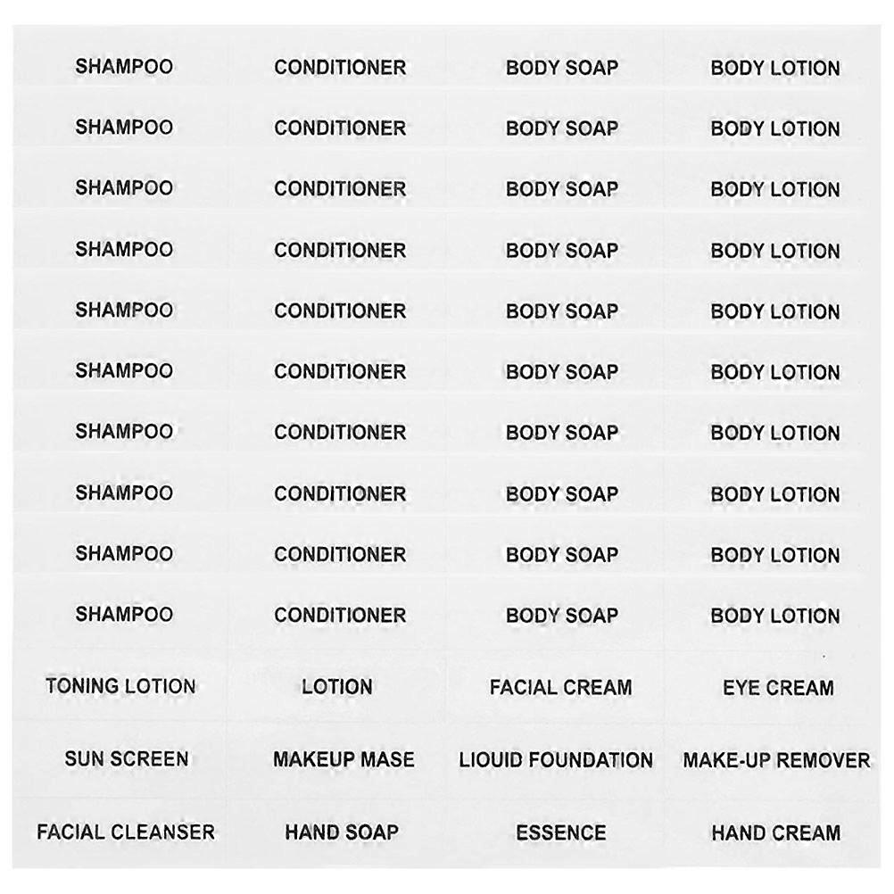20 sheets of Sub Bottle Labels Beauty Bottles Labels Refillable Bottle Stickers Cosmetics Sub-Bottling Labels