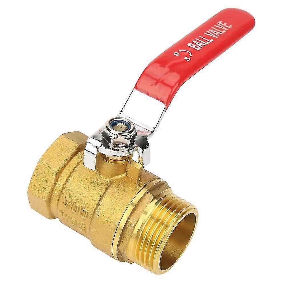 レベルハンドル真鍮パイプボールバルブ オス・メスネジ 1インチBSP DN25