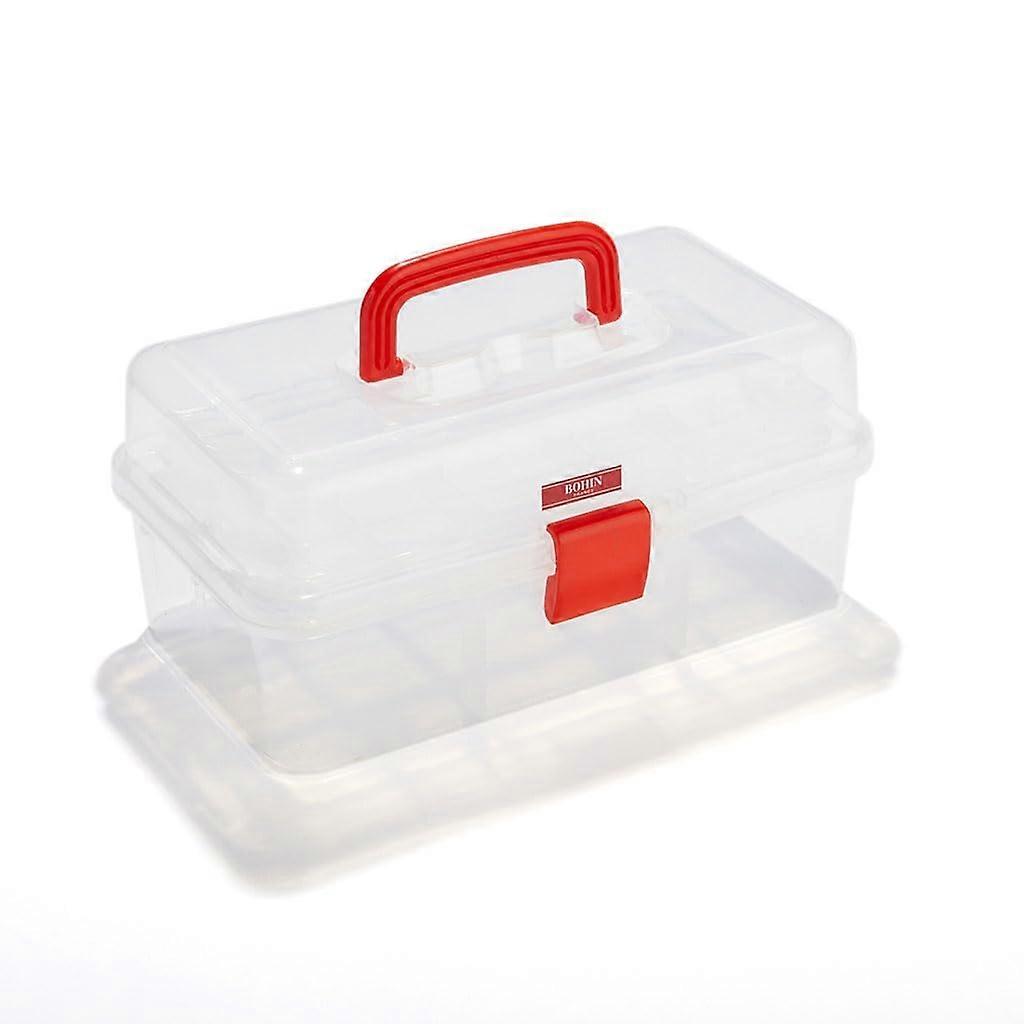 06540 Plastic Sewing Box - Large Capacity, Portable, Multi-Functional Organizer, One Size Fits All