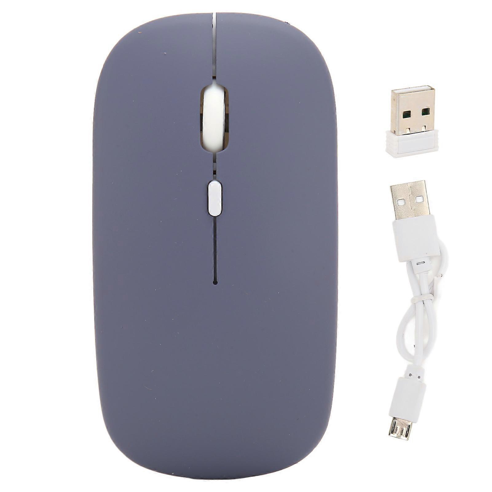 Rechargeable USB Wireless Mouse, Silent, Ideal for Work, Study and Leisure, Purple