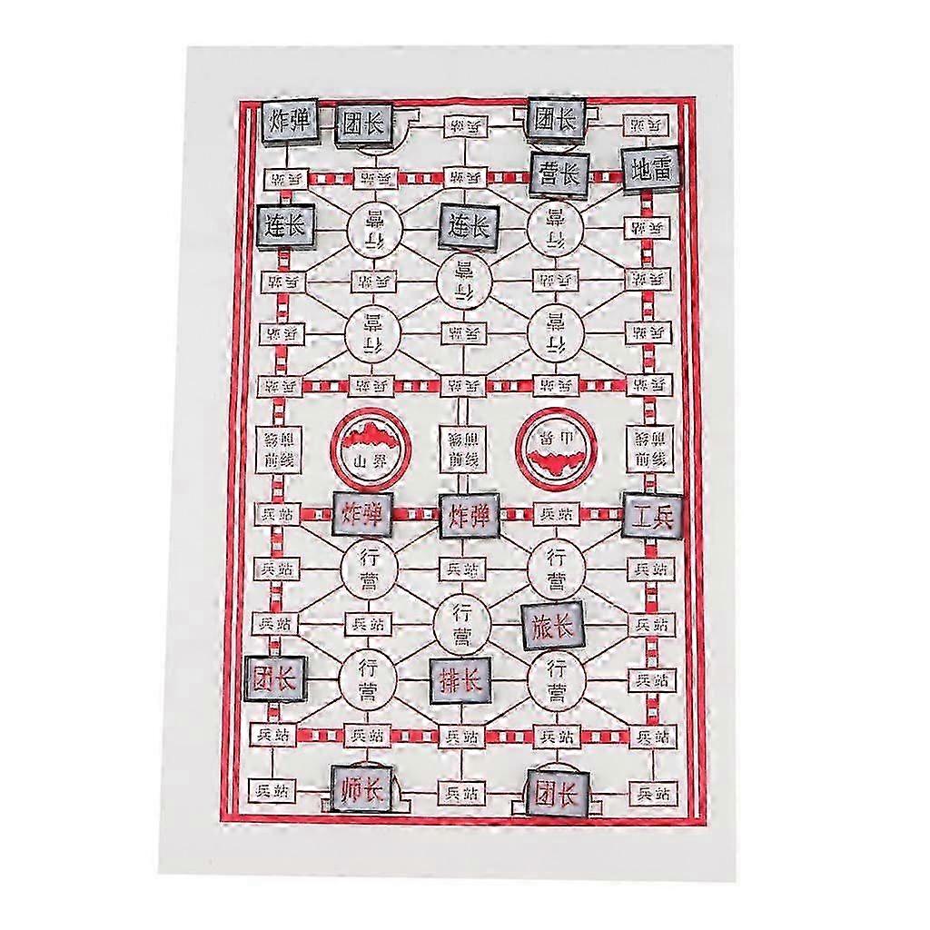 Portable Chinese Chess Set with Pieces and Foldable Paper Board