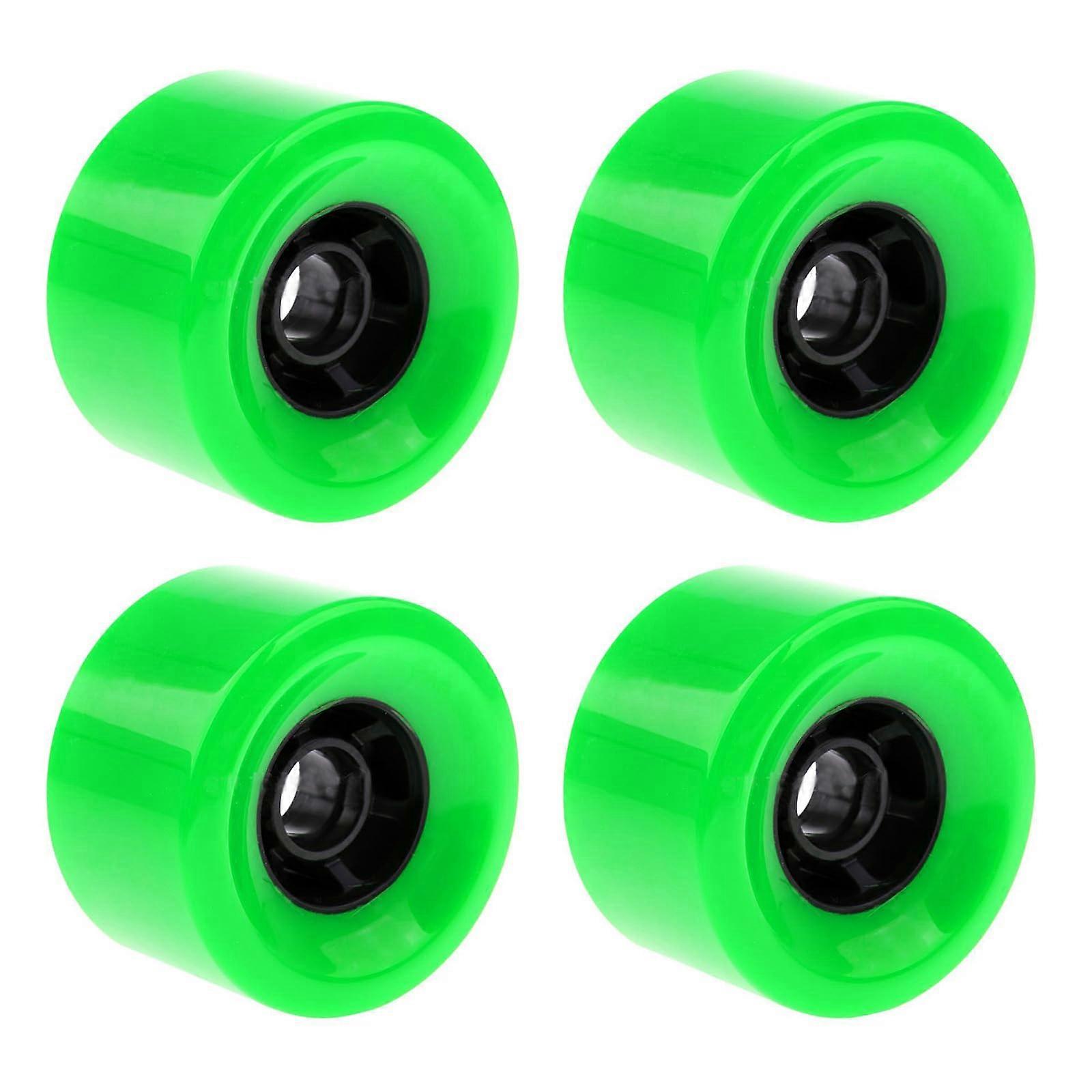 Skateboard Wheels for Longboards, 52mm Replacement Wheels with Bearings, Durable Polyurethane Material, Compatible with All Skateboards