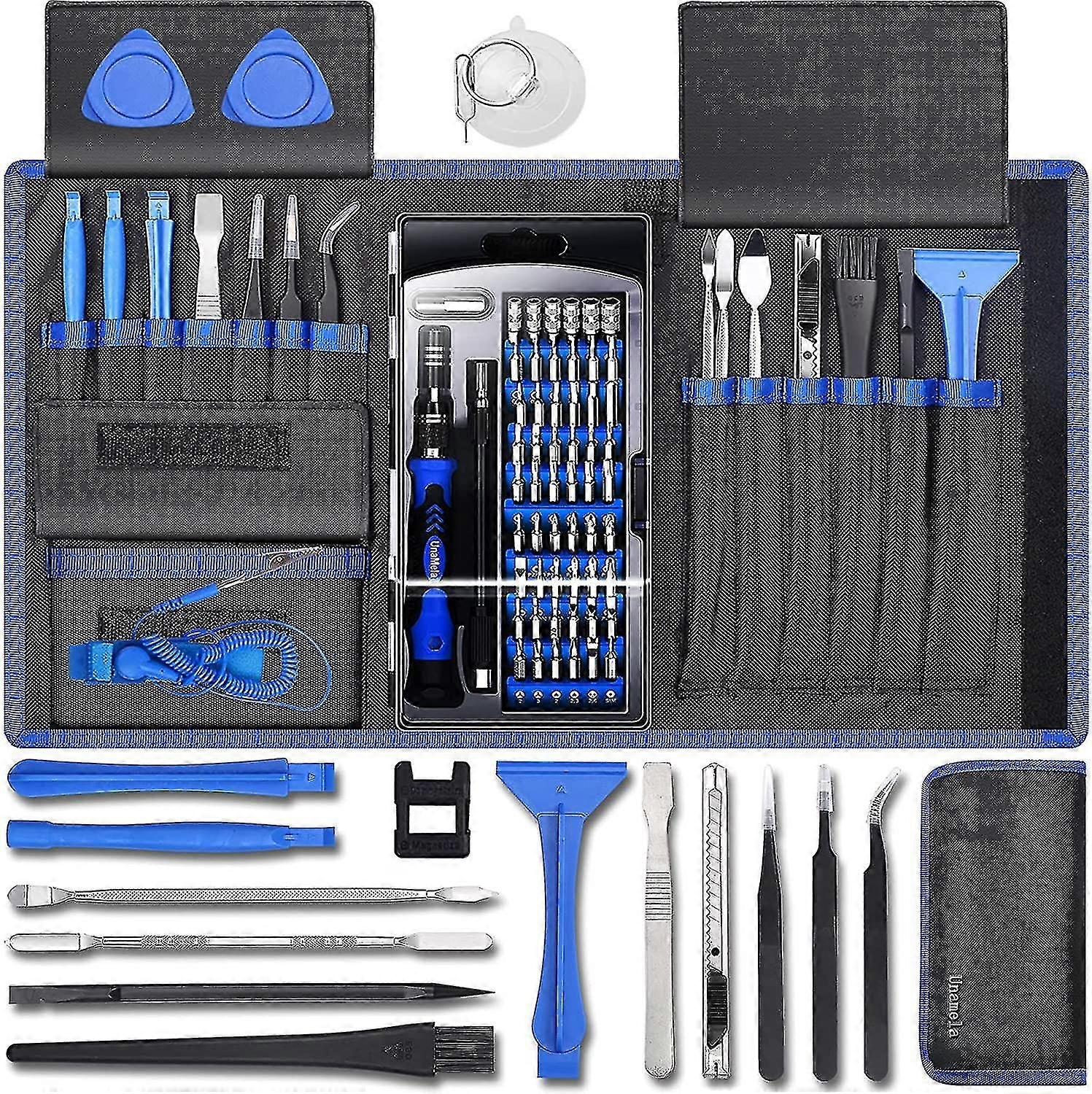 80 In 1 Professional Computer Repair Tool Kit, Precision Laptop Screwdriver Kit, PC Cleaning Kit, With 56 Magnetic Bits And 24 Tools, Suitab