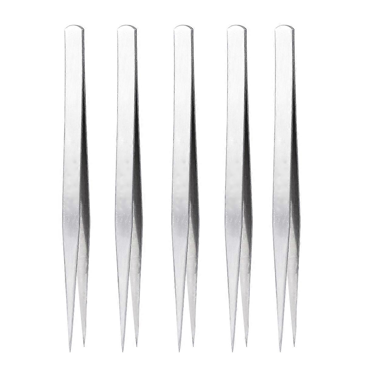 Sewing Machine Tools Stainless Steel Small Tweezers Straight Clip Line Head for DIY Projects 10Set