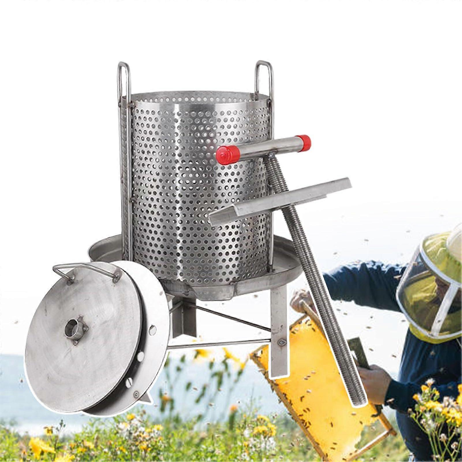 Manual honey separator, beekeeping tool, home/commercial extractor equipment, for press and wax press