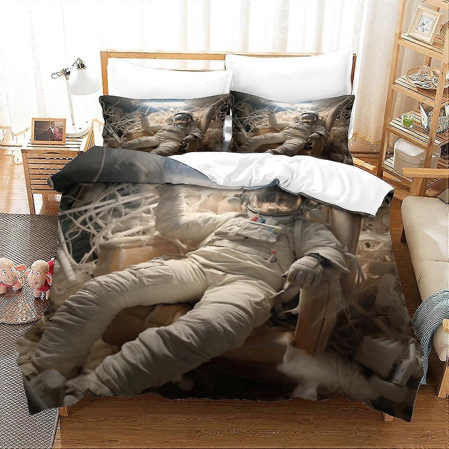 3D Baby Mattress for Space Travel, 3 Piece Bedding Set for Teens with Zipper Closure