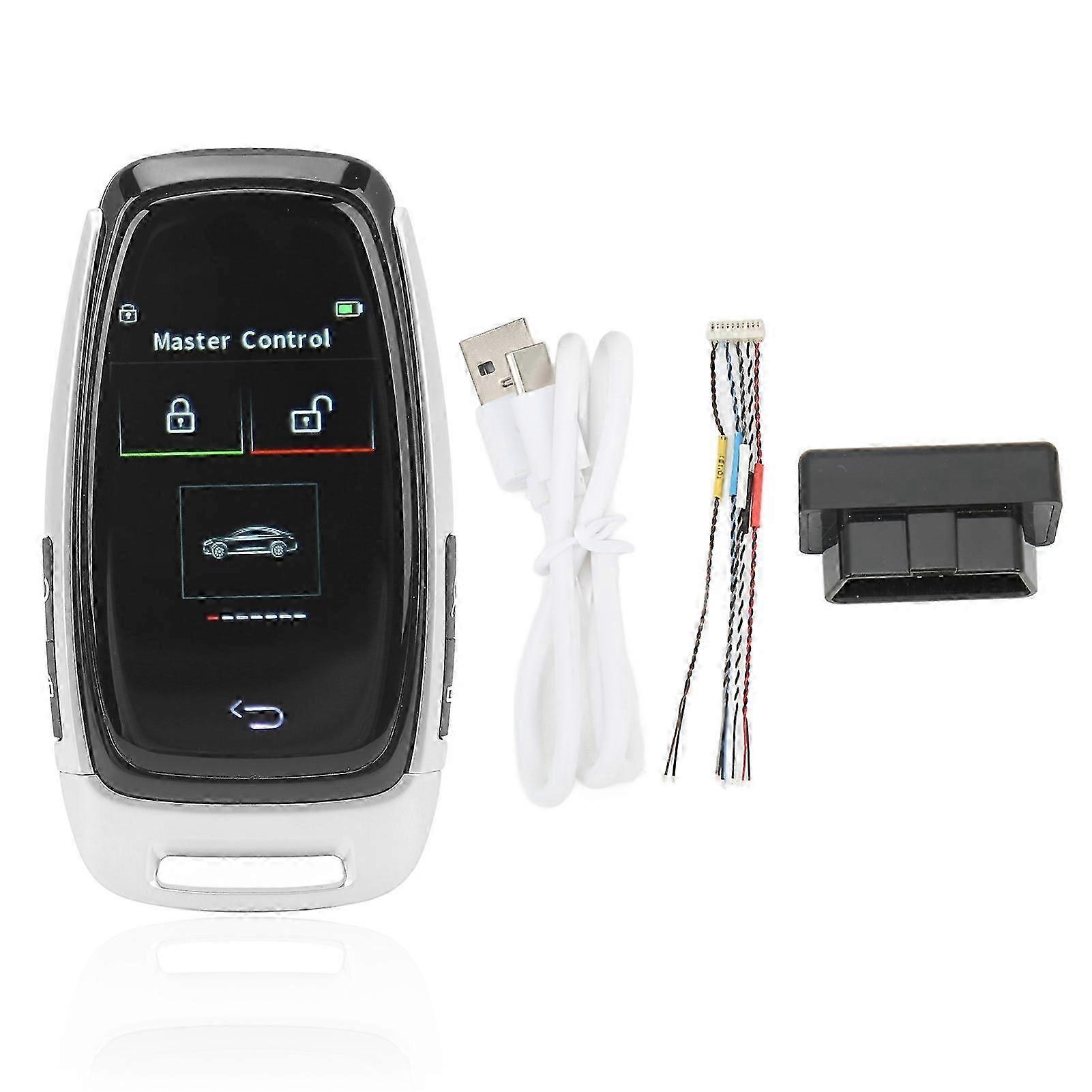 Smart LCD Key with Touch Screen and Bluetooth 5.0 for Keyless Entry and One Button Start Models - Silver