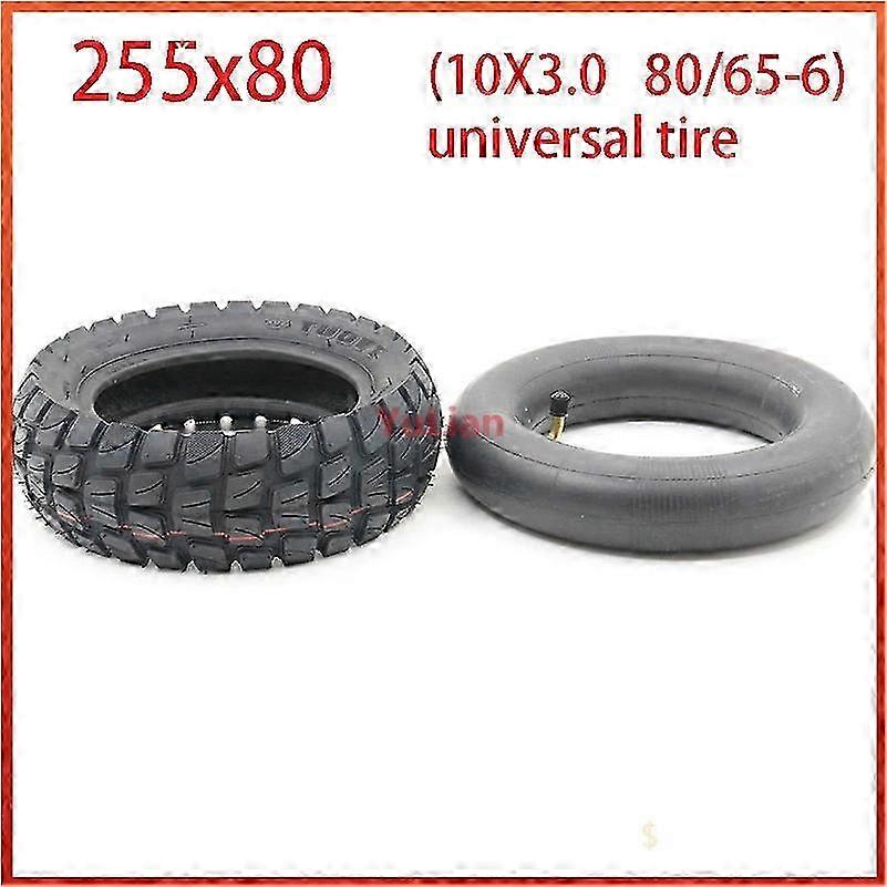 Inner and outer tire 255x80 for electric scooter suitable for certain brands, 10-inch upgrade, 10x3.0, 80/65-6