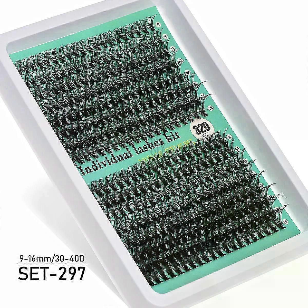 2025 Individual Lashes 20-100D 280pcs Cluster Lashes Natural Look Mixed Tray DIY Eyelash Extension Volume Lash Clusters Eyelashes
