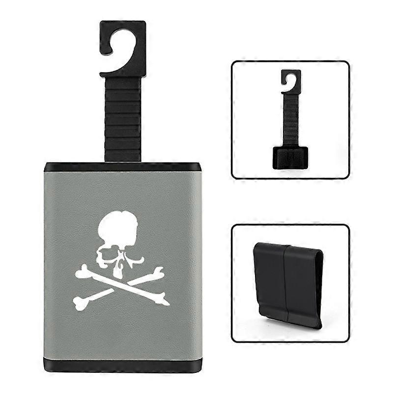 ABS Plastic Leather Car Trash Bin Hanging Can for Back Seat Headrest Garbage Storage Box