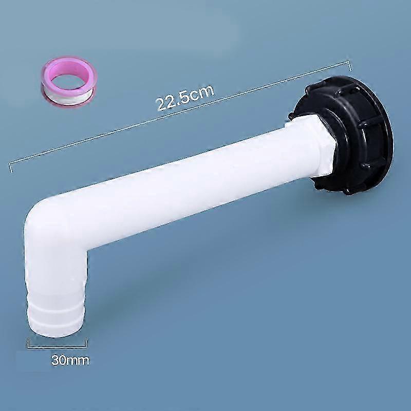 Plastic IBC Tank Adapter - 60 Coarse Teeth to 1" Right Angle