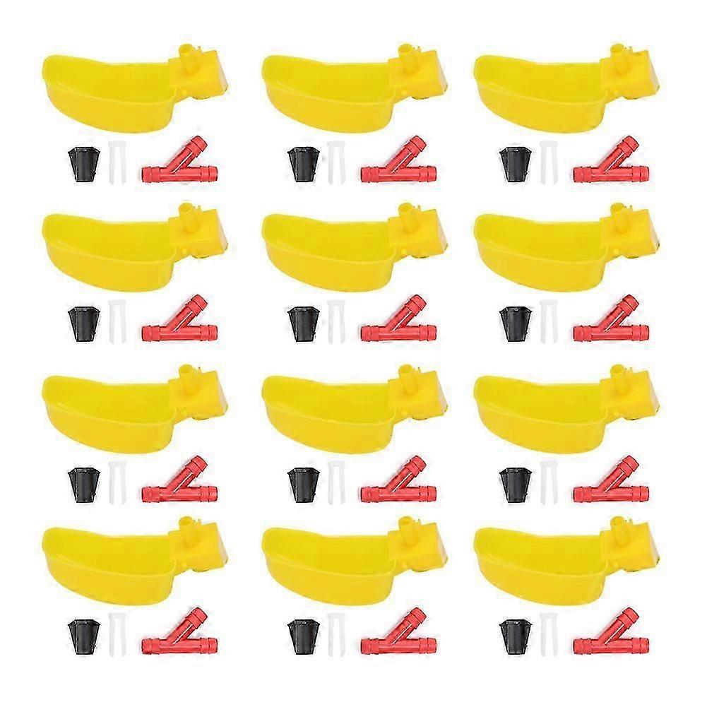 12 个用于鹌鹑和鸽子笼的自动悬挂式饮水杯 - Essential UK Bird Feeding Accessories