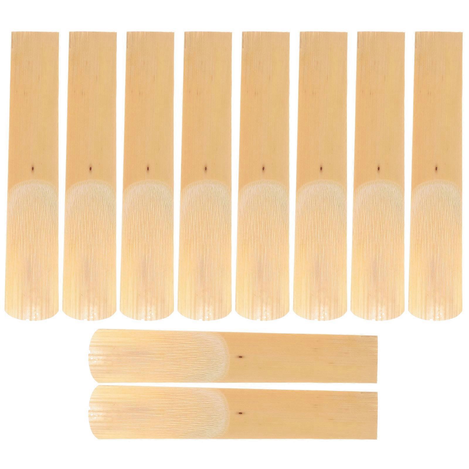 Clarinet Reeds for Performance B Flat Clarinet Accessories for Beginners Sound Production 6.80X2.10X0.20CM 10Pcs