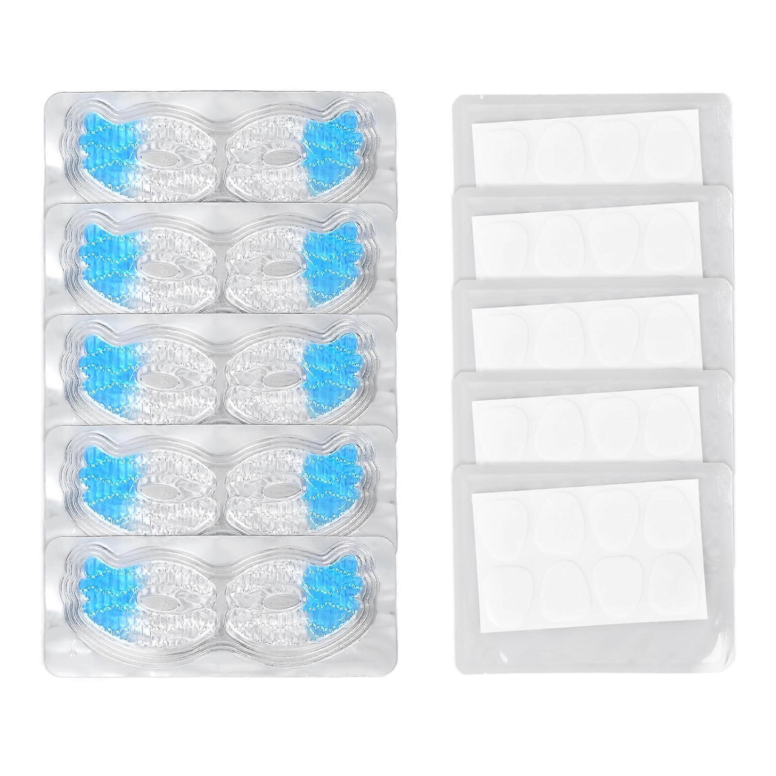 2 Color Eye Pads 5pcs Water Drop Forehead Wrinkle Smoothers for Fine Lines Puffy Eyes Dark Circles