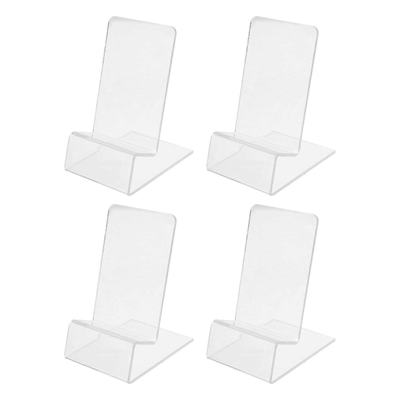 Transparent Acrylic Phone Display Stand – Durable Holder for Mobile Devices, Elegant Shop Window Rack, Versatile Cell Phone Stand for Recording and