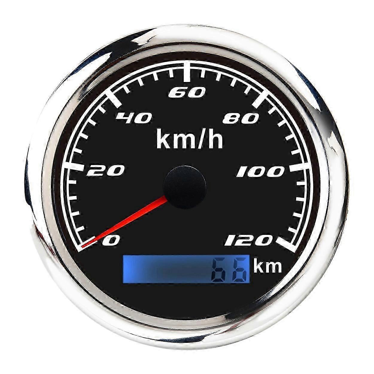 Universal Speedometer 12V/24V Odometer 85mm 120Km/H LCD,