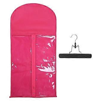 Hair Extensions Storage Bag Portable Dustproof Hair Extensions Carrier Holder with Zipper for Travel Daily UseRose RedYMMR)