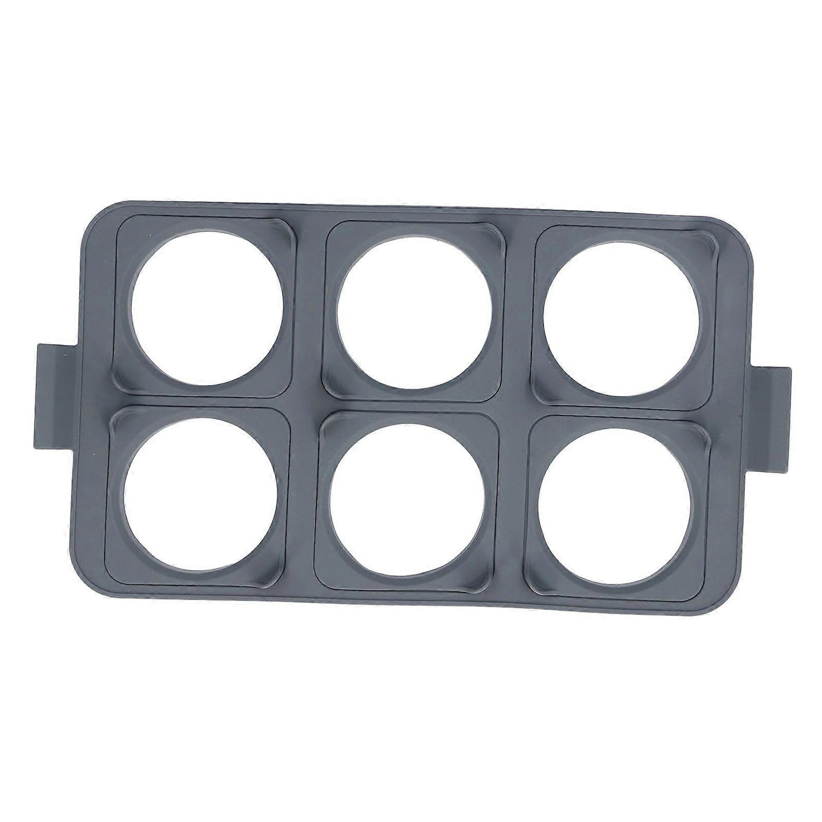 Egg Ring Tray Griddle Egg Ring Tray Silicone Pancake Ring with 6 Detachable Egg Rings for Sandwich Pancake YMHC