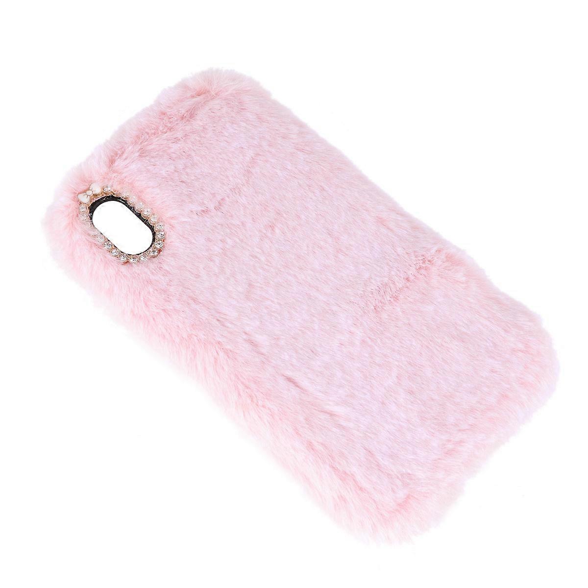 Mobile Phone Protective Case Plush Phone Cover Non-slip For XS MAX Pink Scratch Resistant 1Pcs