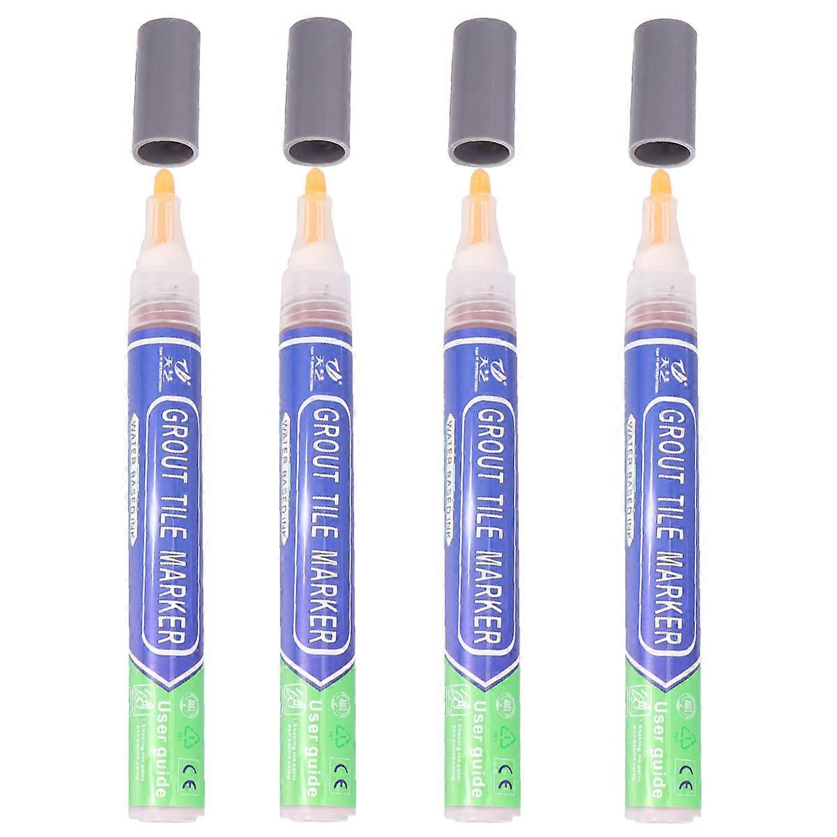 Grout Restorer Pen Rejuvenate Grout Restore Color For Tile Wall Floor 4Pcs