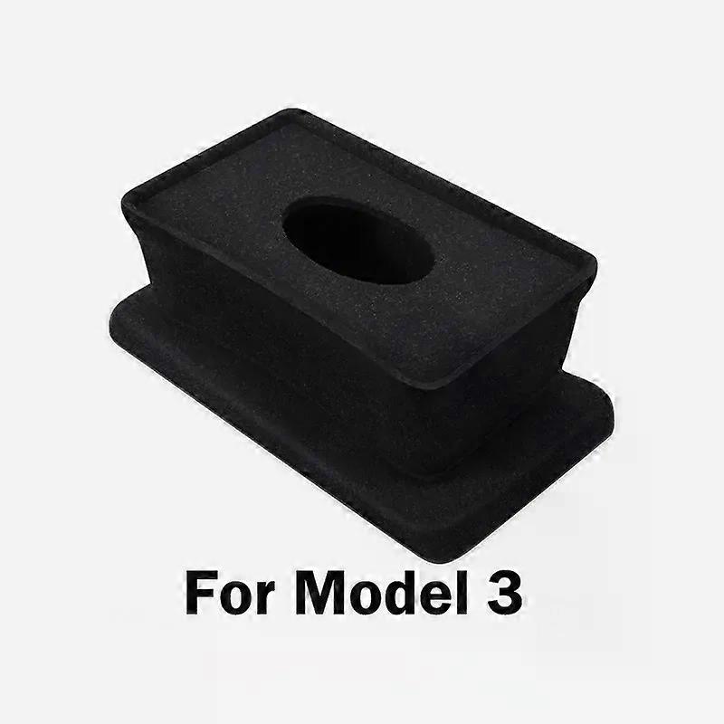 Fit For Tesla Model 3 Model Y Rear Center Console Organizer Box Rear Middle Seat Car Tray Flocking TPE Fit For Tesla Back Center Storage