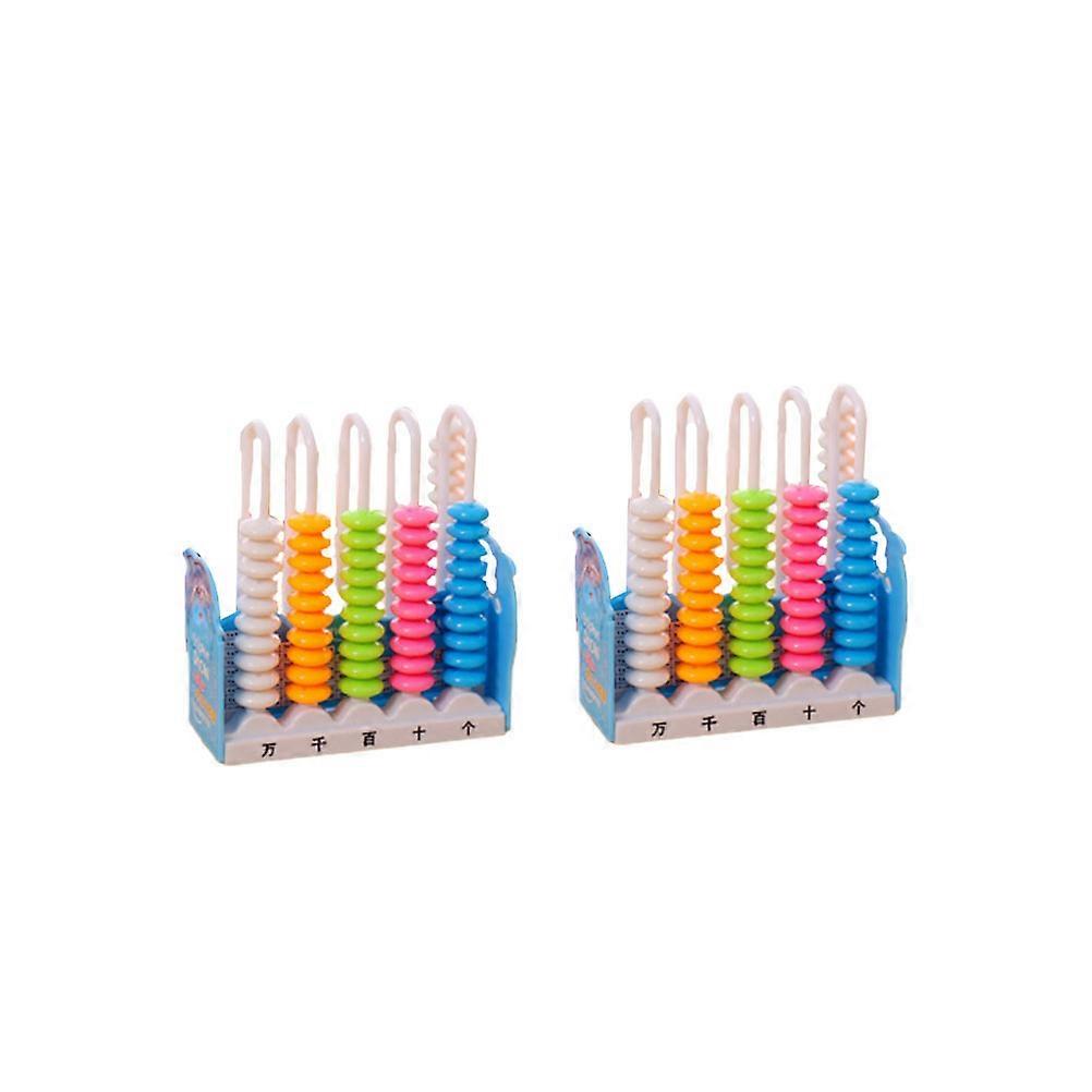 Educational Toy Abacus Counting Beads For Kids present Giving Learning Numbers Childrens Math Learning Tool 3.9×3.7×0.8in 2Set