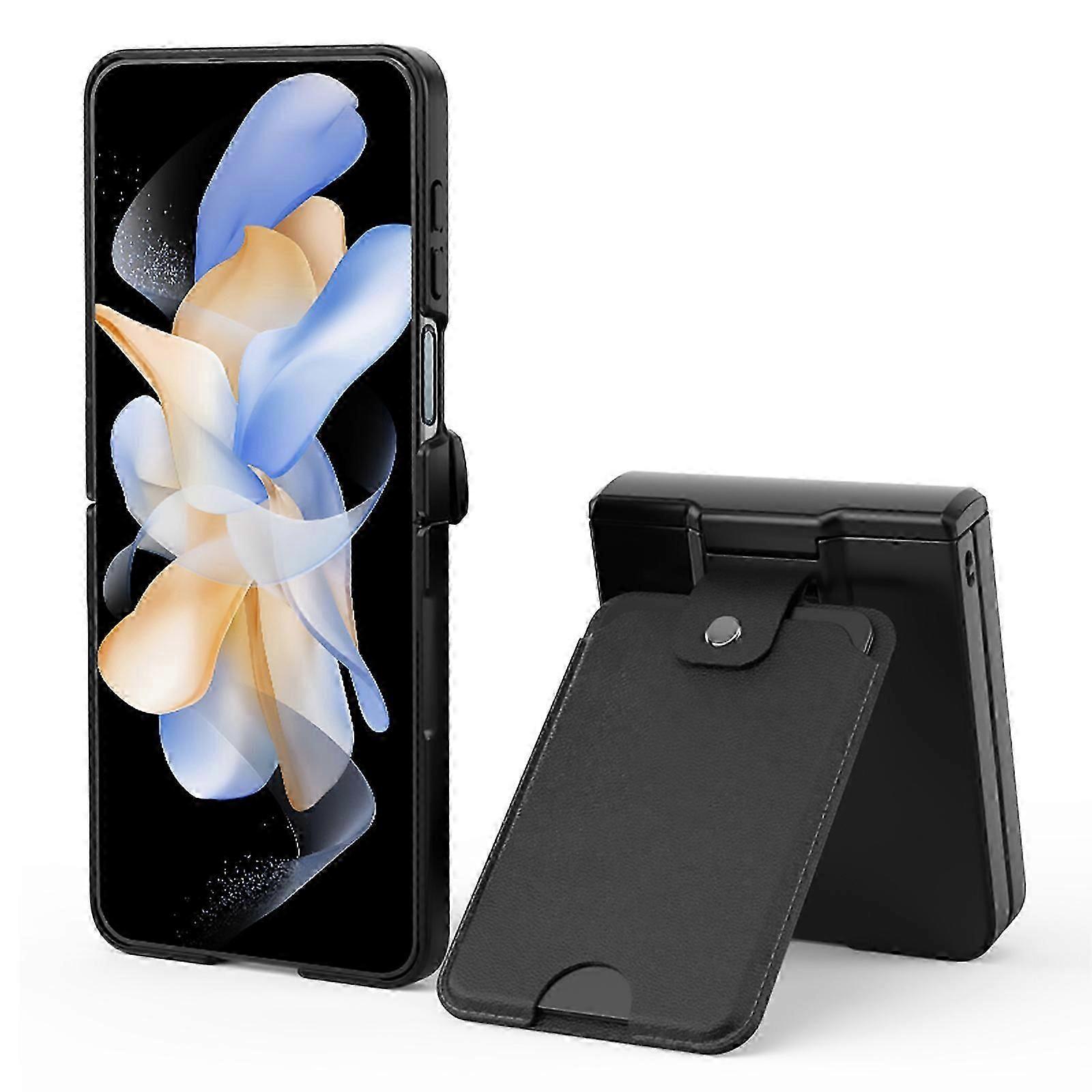 لحماية مفصلة زنبركية من سامسونج جالاكسي زد فليب 5 ، حافظة Z Flip 5 مع حامل حزمة بطاقة ، غطاء شامل للكمبيوتر الشخصي مقاوم للصدمات ل Z Flip 5