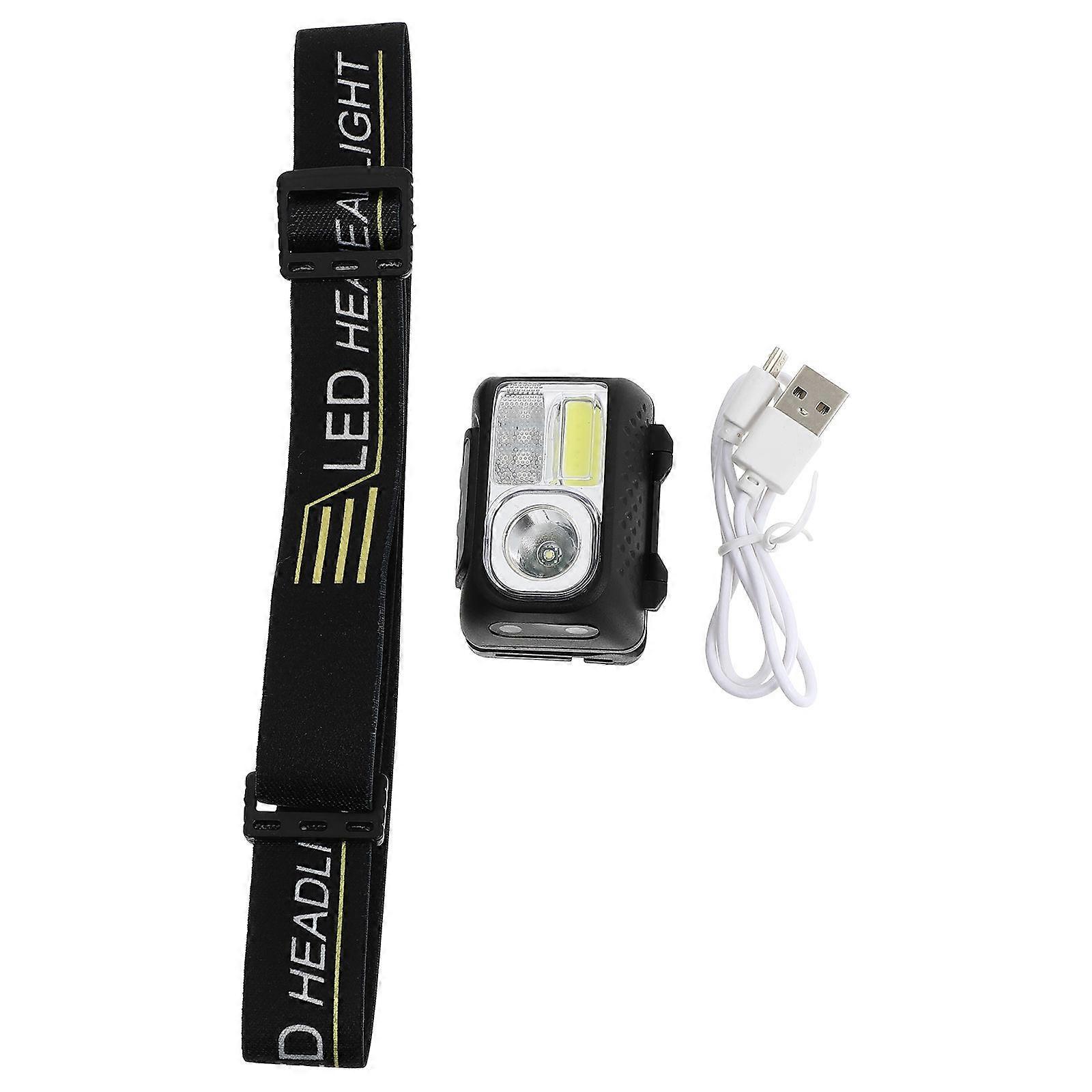 USB Rechargeable LED Headlight with Motion Sensor, Compact Design, Long Battery Life, Durable, Portable for Outdoor Activities, Fishing, Cycling,