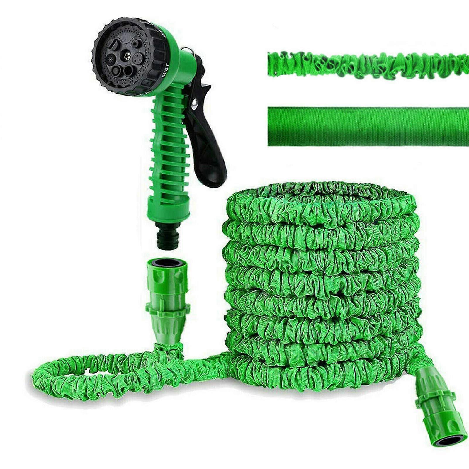 20 Way Hoses, Expandable, Agic Hose Extension Spray Gun, Pattern Nozzle, Flexible, Easy to Store Green 75FT