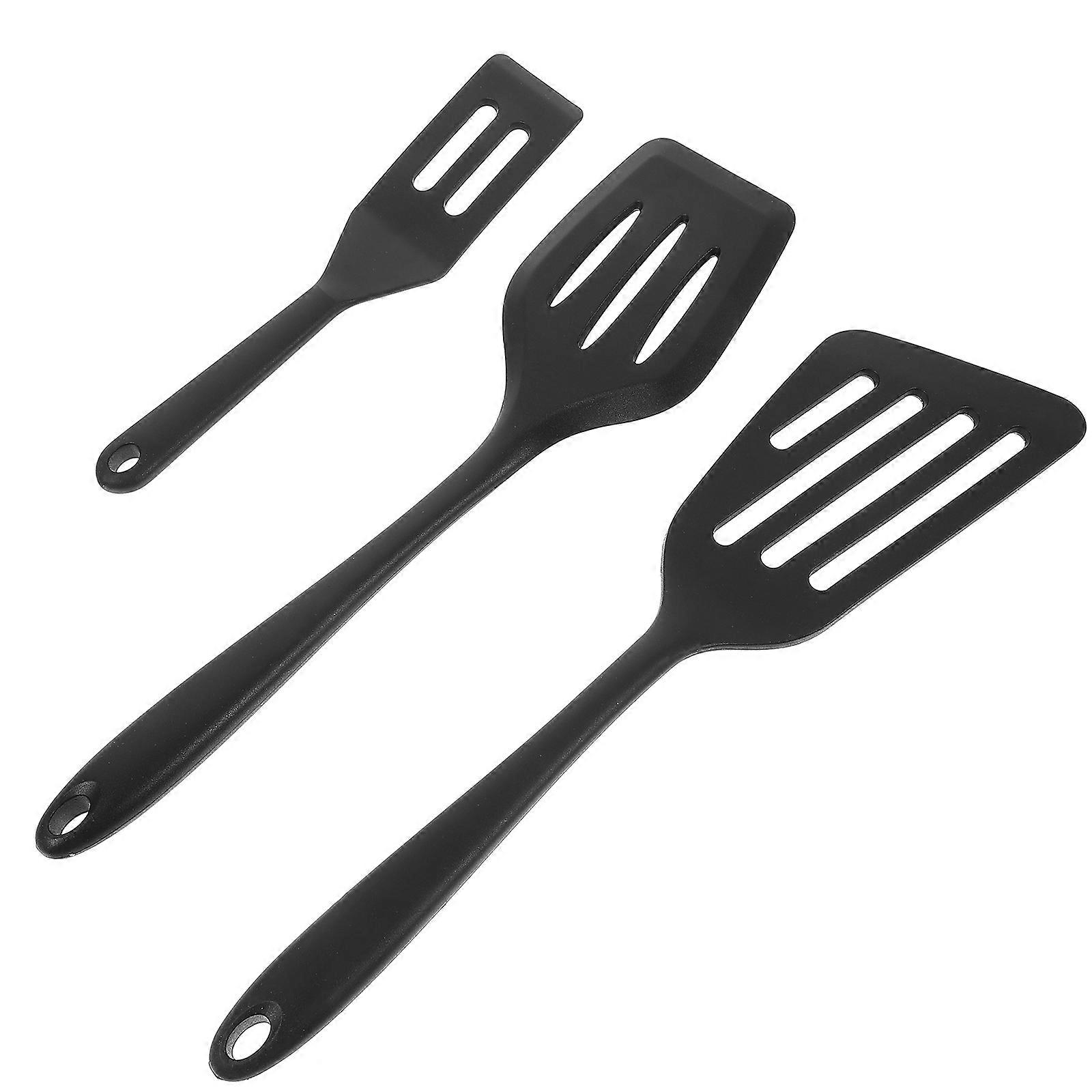 Heat-Resistant Cooking Spatula Multi Purpose Solid Silicone Spatula Safe Material For Professional Cooks In Hotels Restaurants 3Pcs