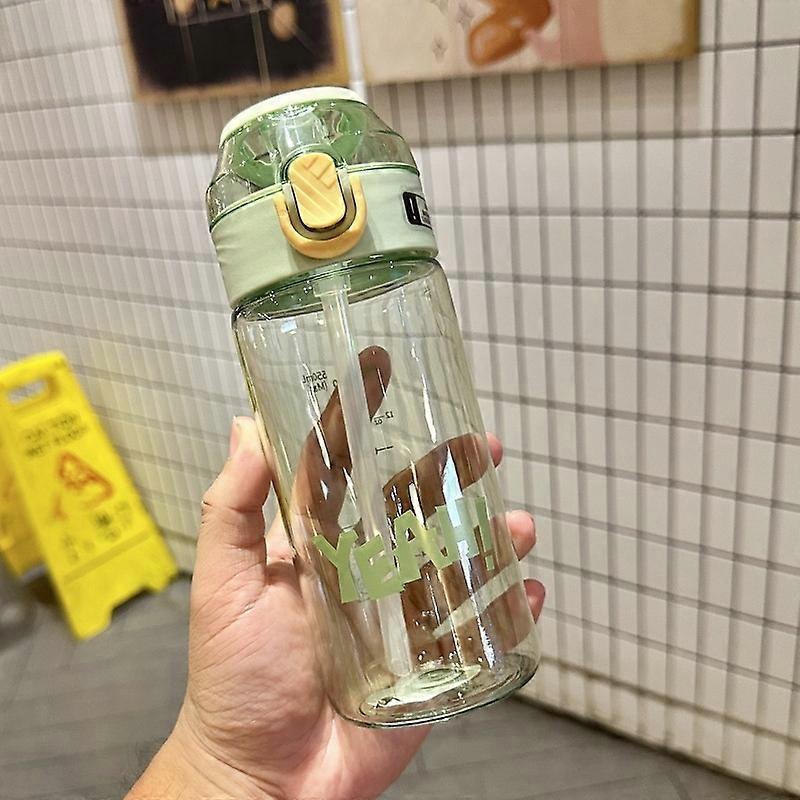 Portable Large Capacity Plastic Cups 550ml Green