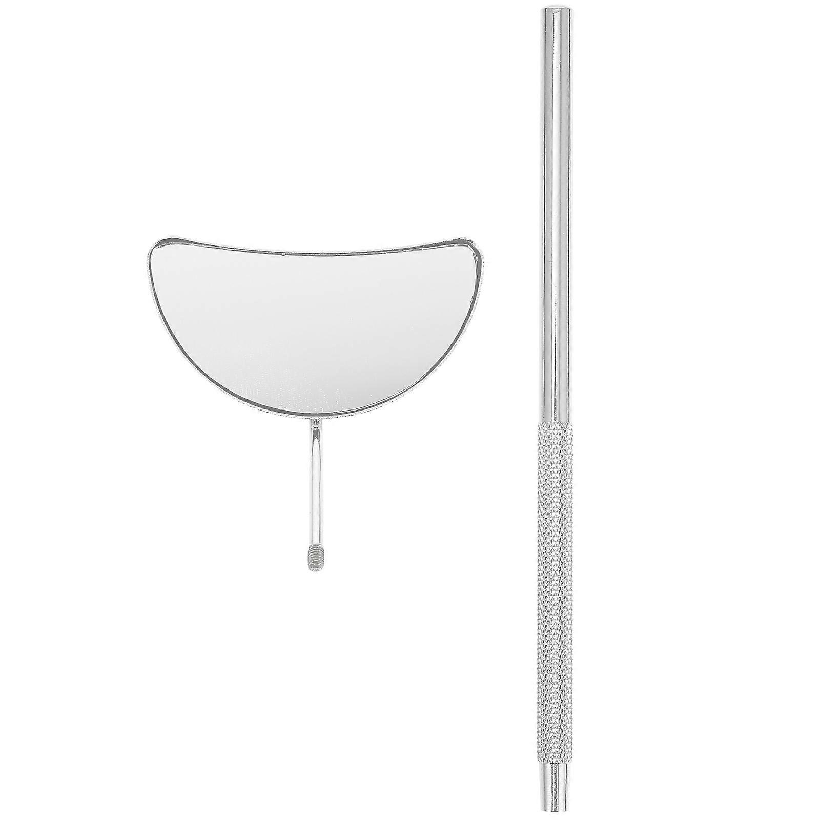 Eyelash Extensions Mirror Eyelash Inspection Mirror Professional Makeup Artists Crystal Clear View 16.50X5.00X0.50cm Non-slip Handle 1Pack