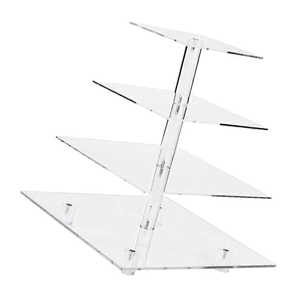 Cupcake Display Rack Square Cake Holder Modern Style Home Users Event Planners Transparent Acrylic 30x30 Cm 1Set