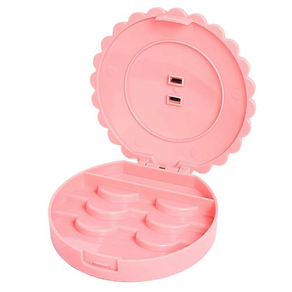 Eyelash Storage Container Small Eyelash Case Bowknot Design Plastic Cosmetics Tool Organizer Daily Use 1Set