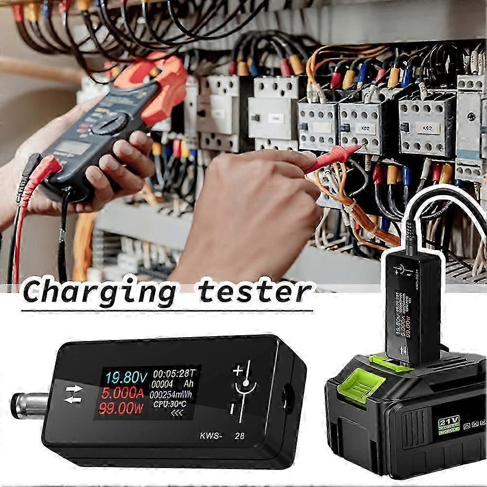 KWS-DC28 Interface Tester 4-30V 12A Voltage Current Tester Digital Voltmeter 2025
