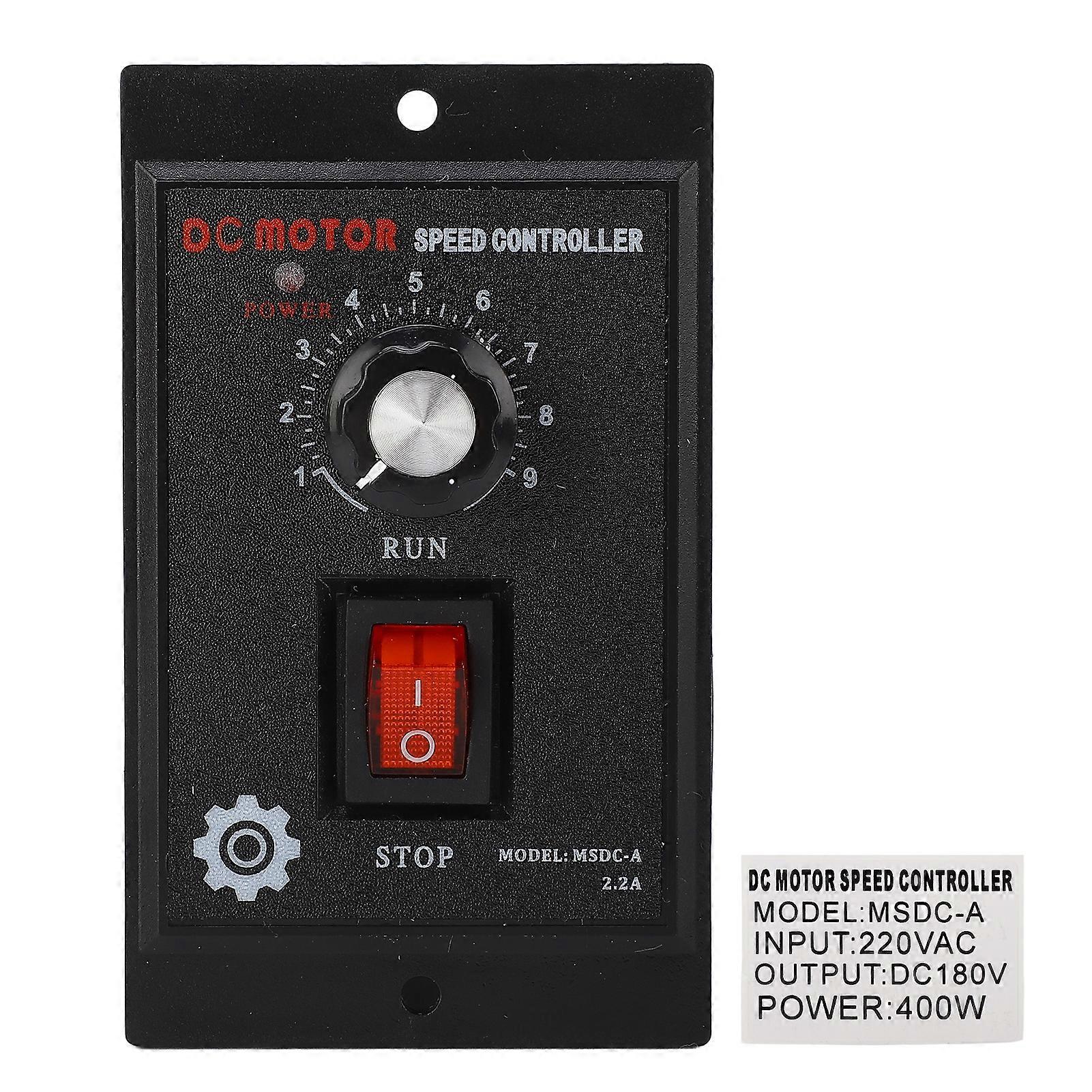 DC Motor Speed Controller Input 220VAC Output 180VDC Forward Reverse Electric Motor Speed Regulator 400W
